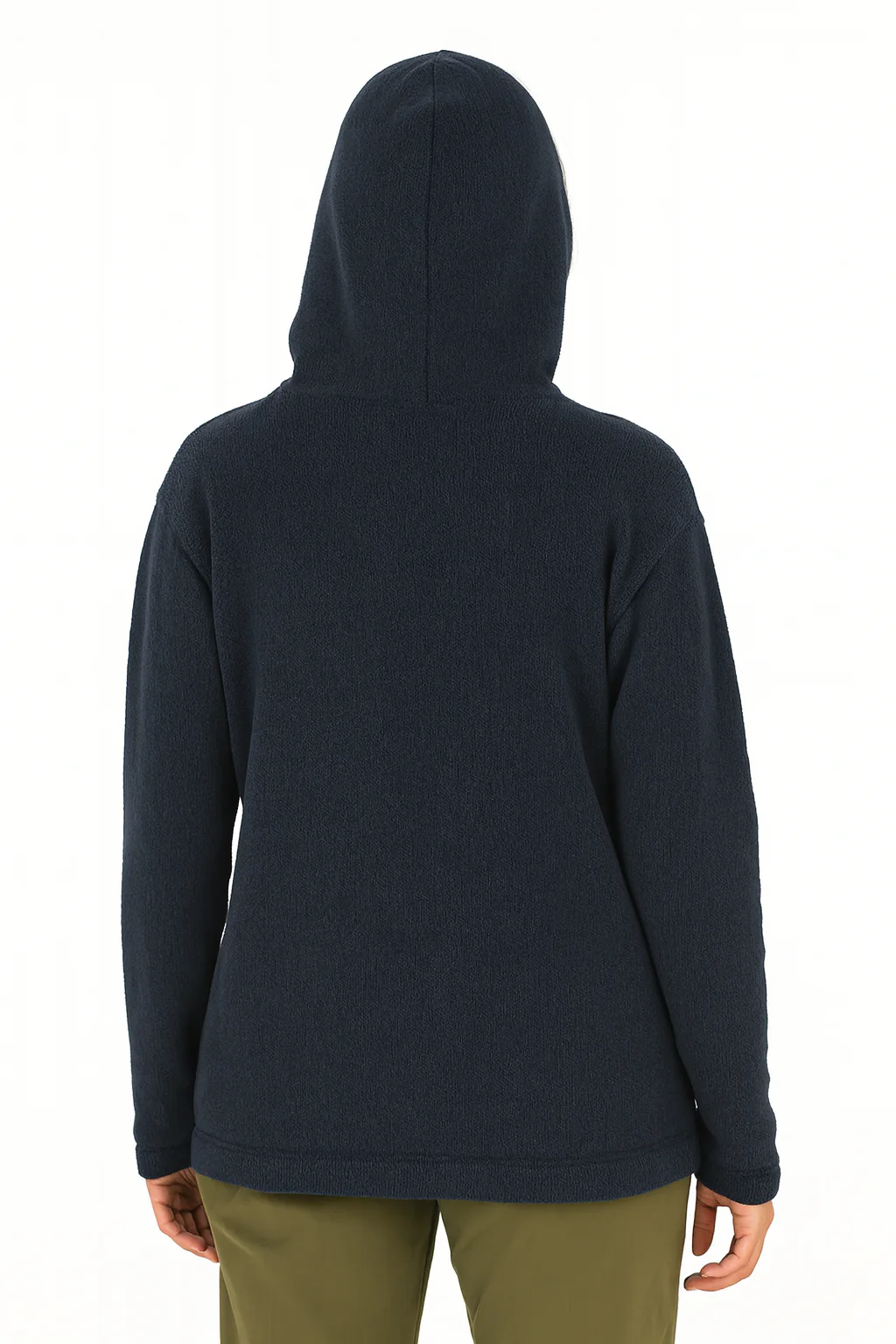 Alpaca Blend Hoodie – Navy Blue - Image 3