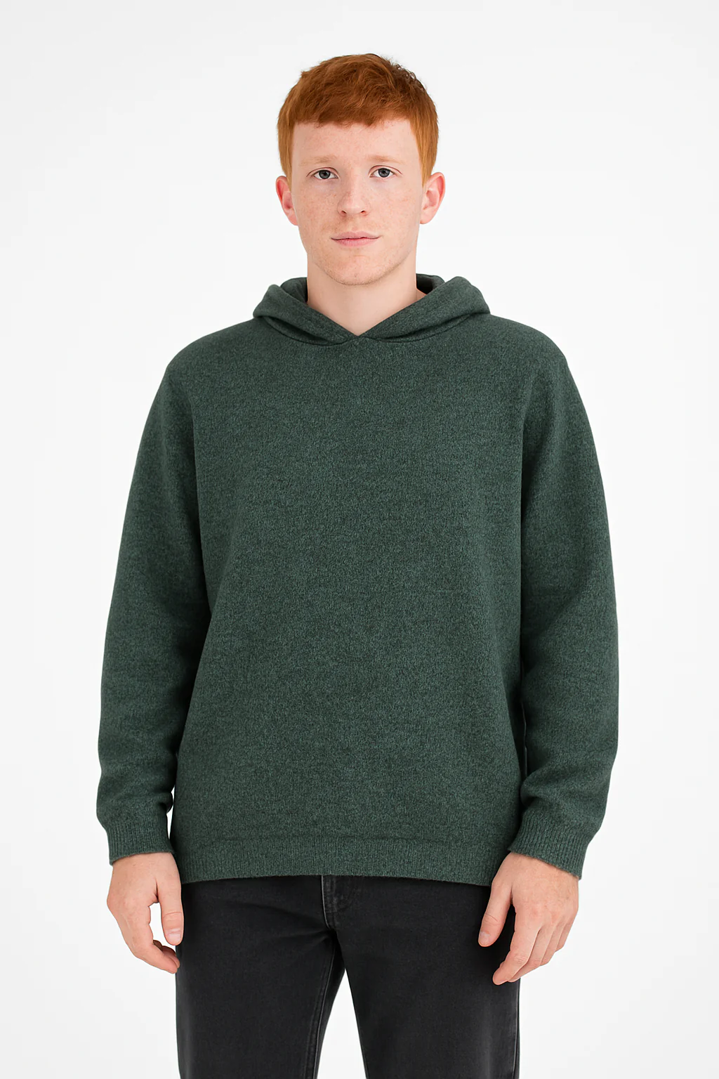 Alpaca Hoodie in Forest Green - Image 3
