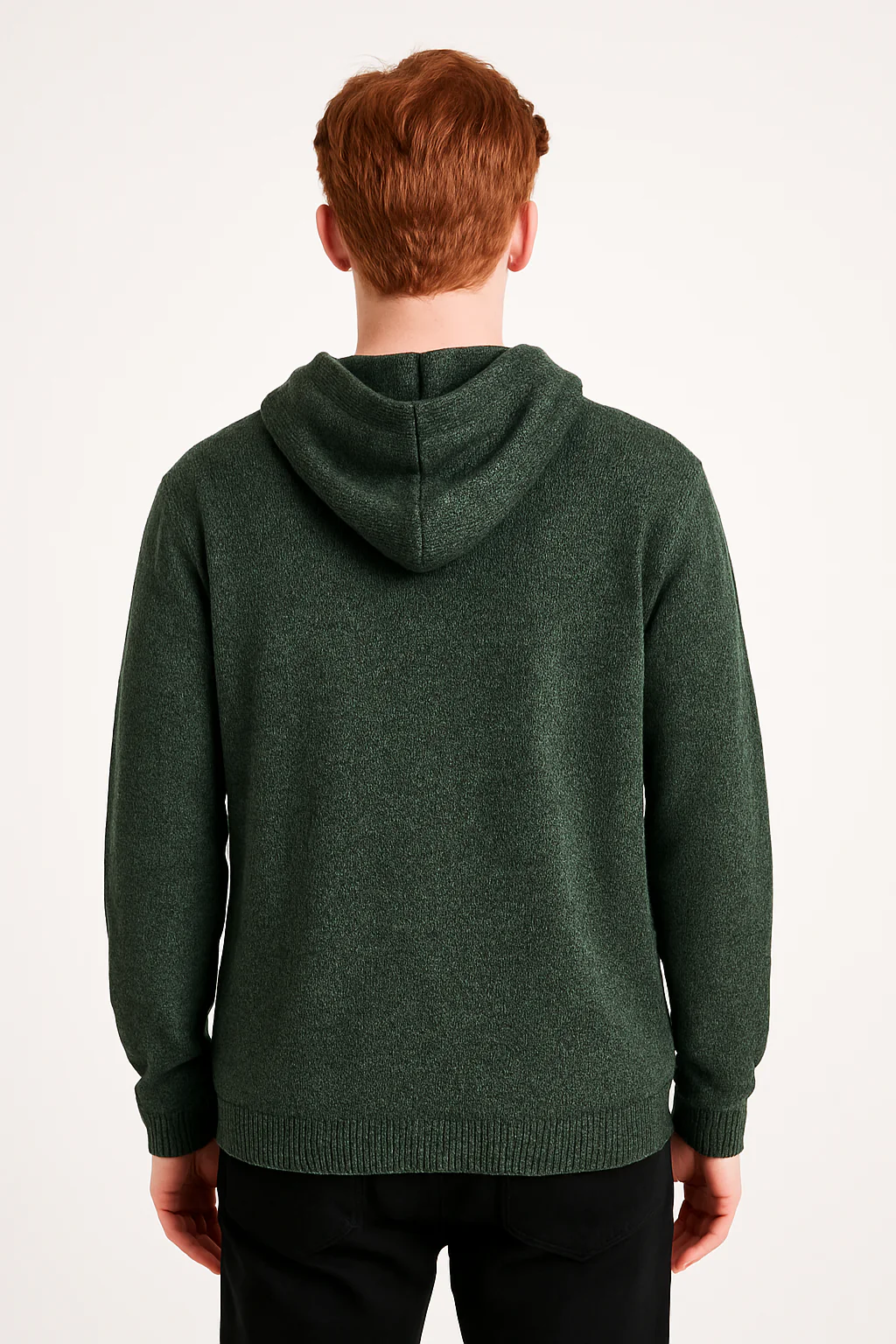 Alpaca Hoodie in Forest Green - Image 4