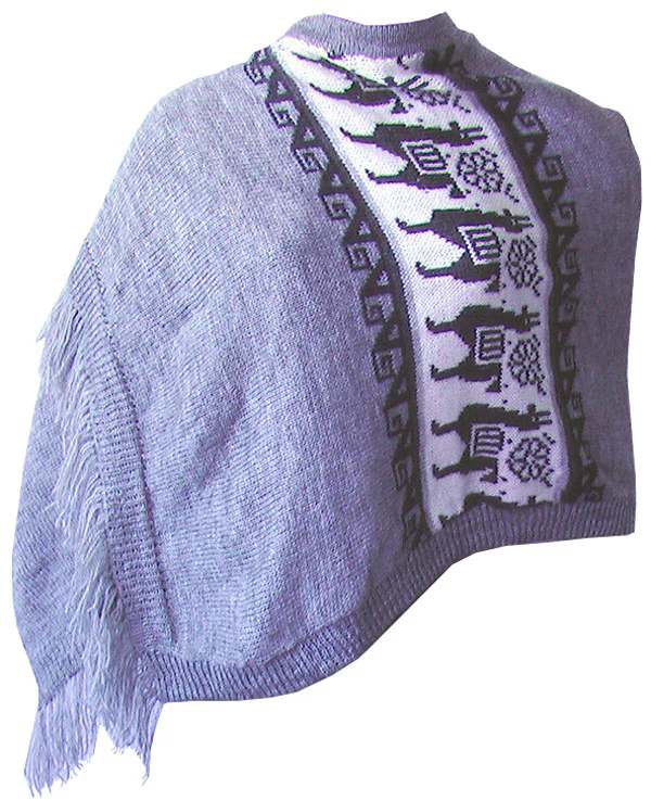 Alpaca Shawl for Women Open Poncho - Image 3