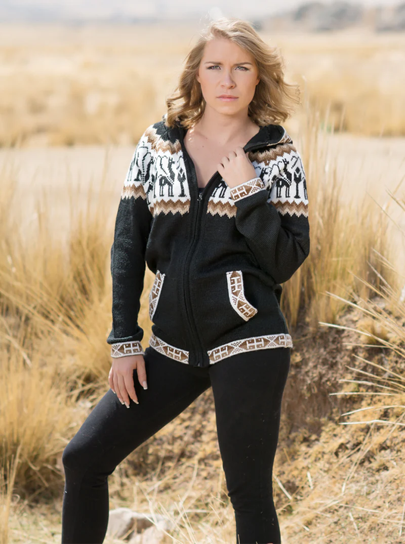 Alpaca Full Zip Hoodie for Women - Image 5