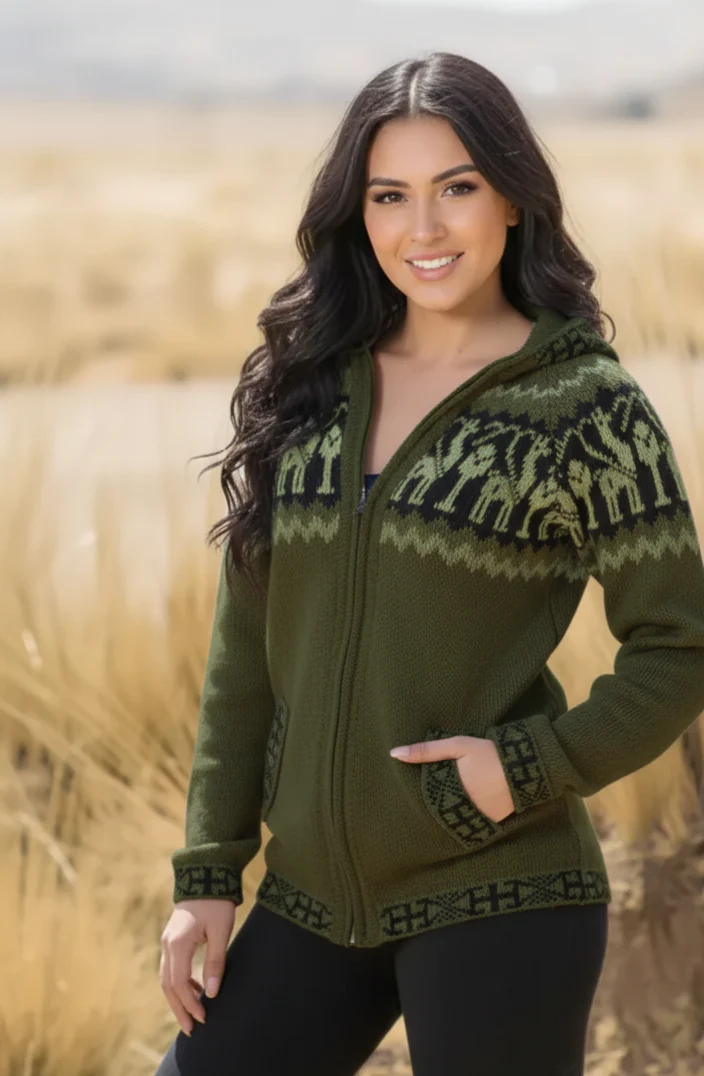 Alpaca Full Zip Hoodie for Women - Image 8