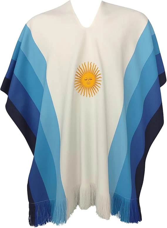 Argentinian Flag Poncho with Sun - Image 5