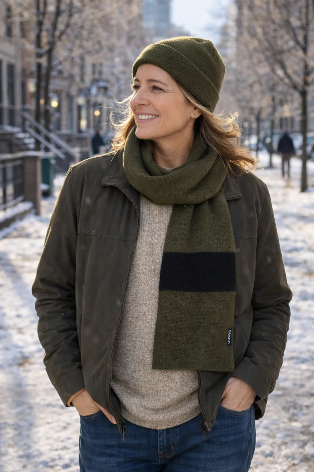 Bicolor Alpaca Scarf - Image 5