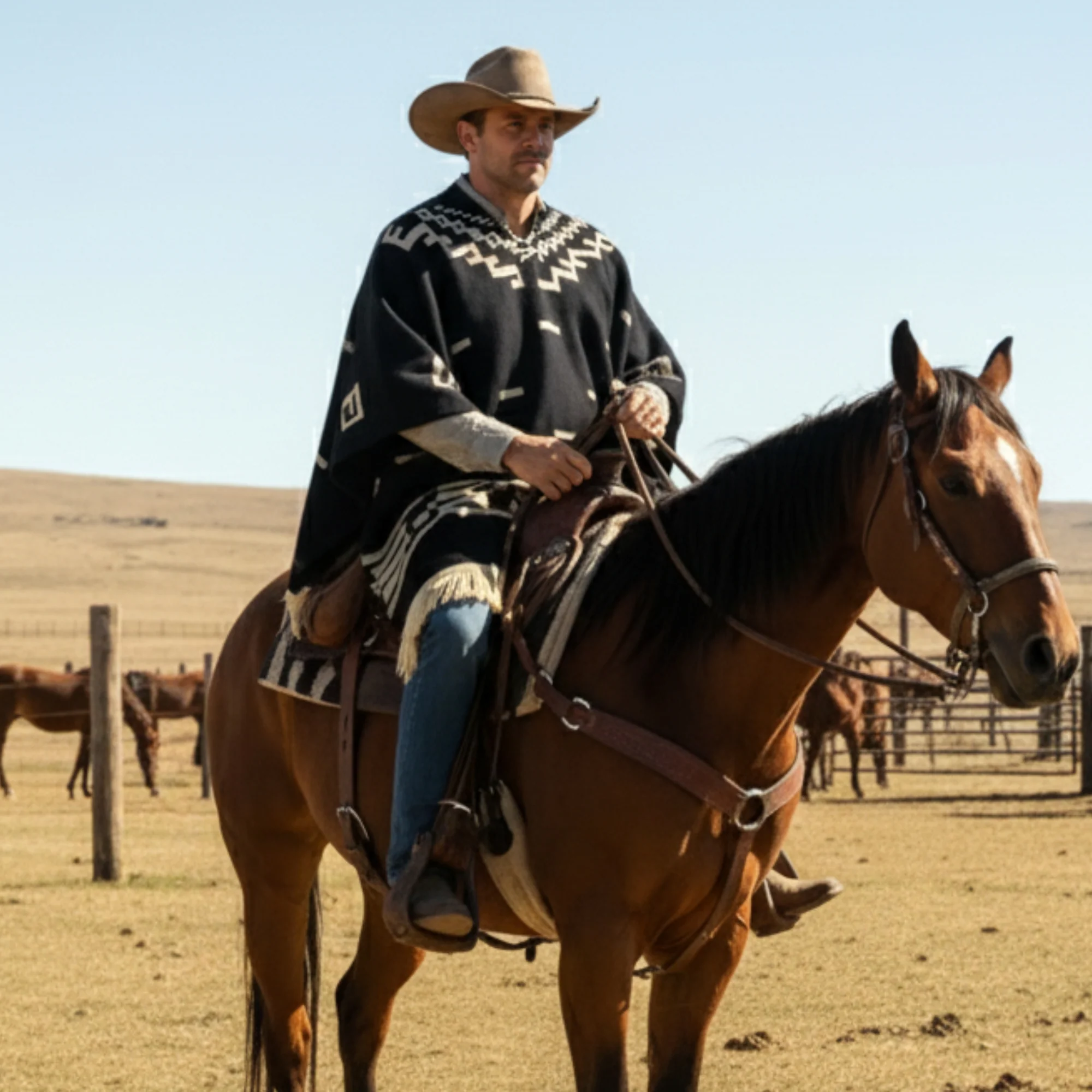 Clint Eastwood Poncho for Men | Mexican Poncho - Image 5