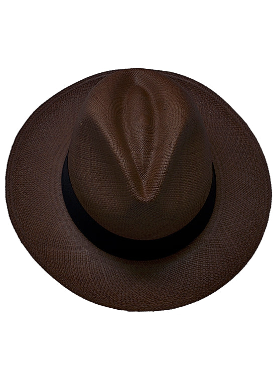 Cuban Fedora Panama Hat - Dark Brown Panama Hat for Men - Image 6