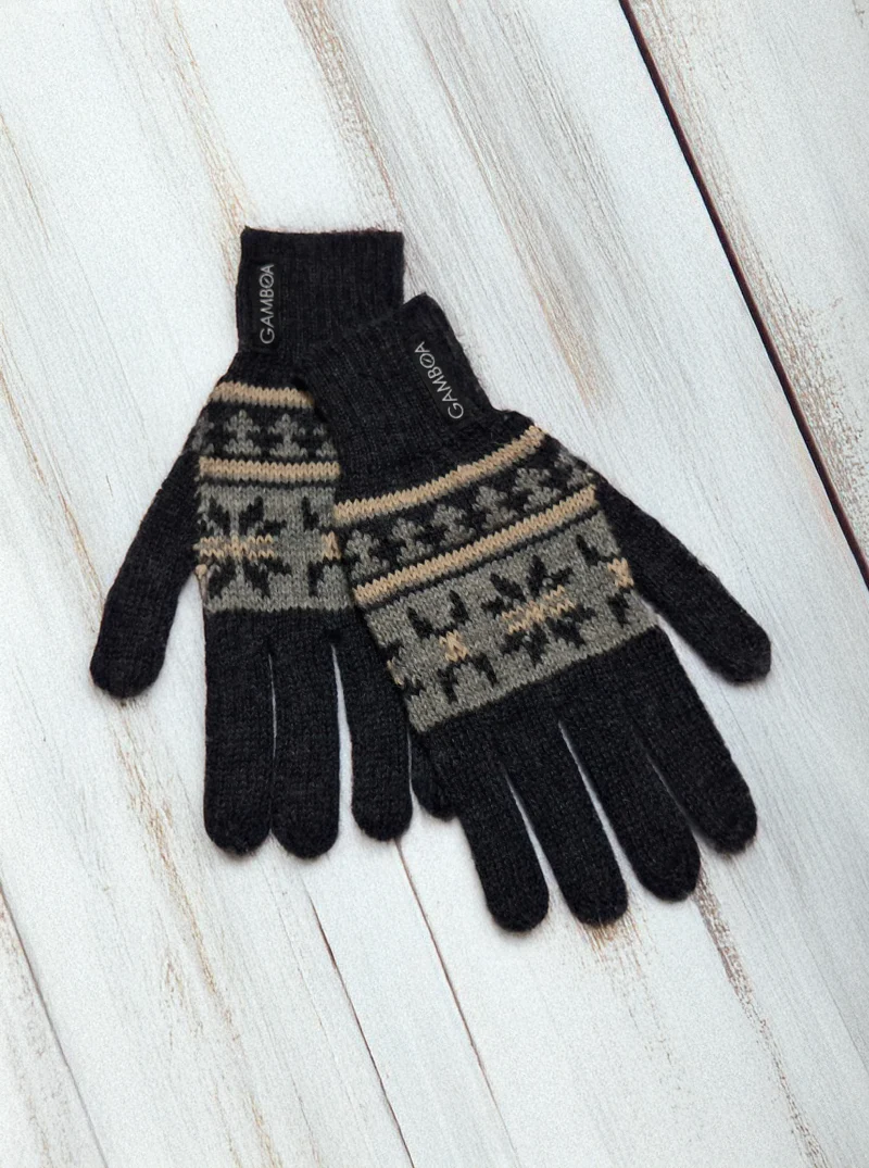Fair Isle Alpaca Gloves - Image 4