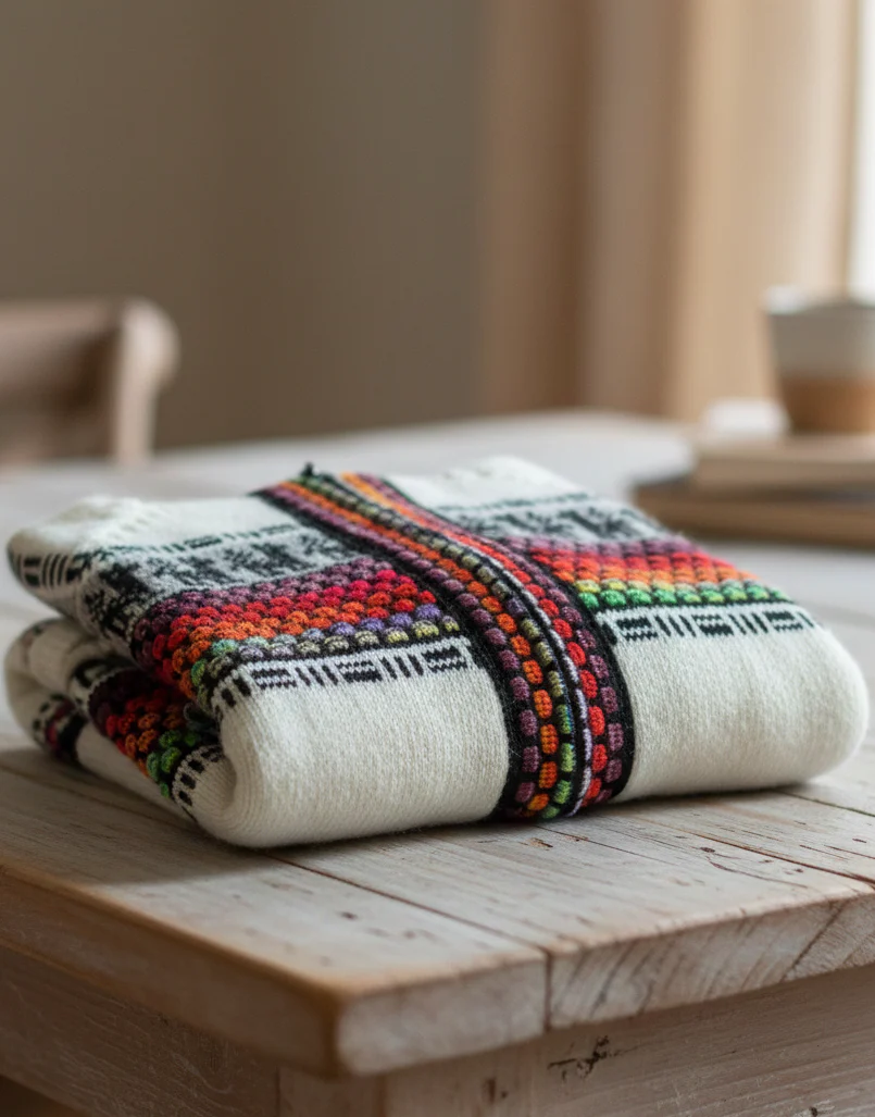 Fair Isle Alpaca Zip Up Hoodie for Women - Image 6