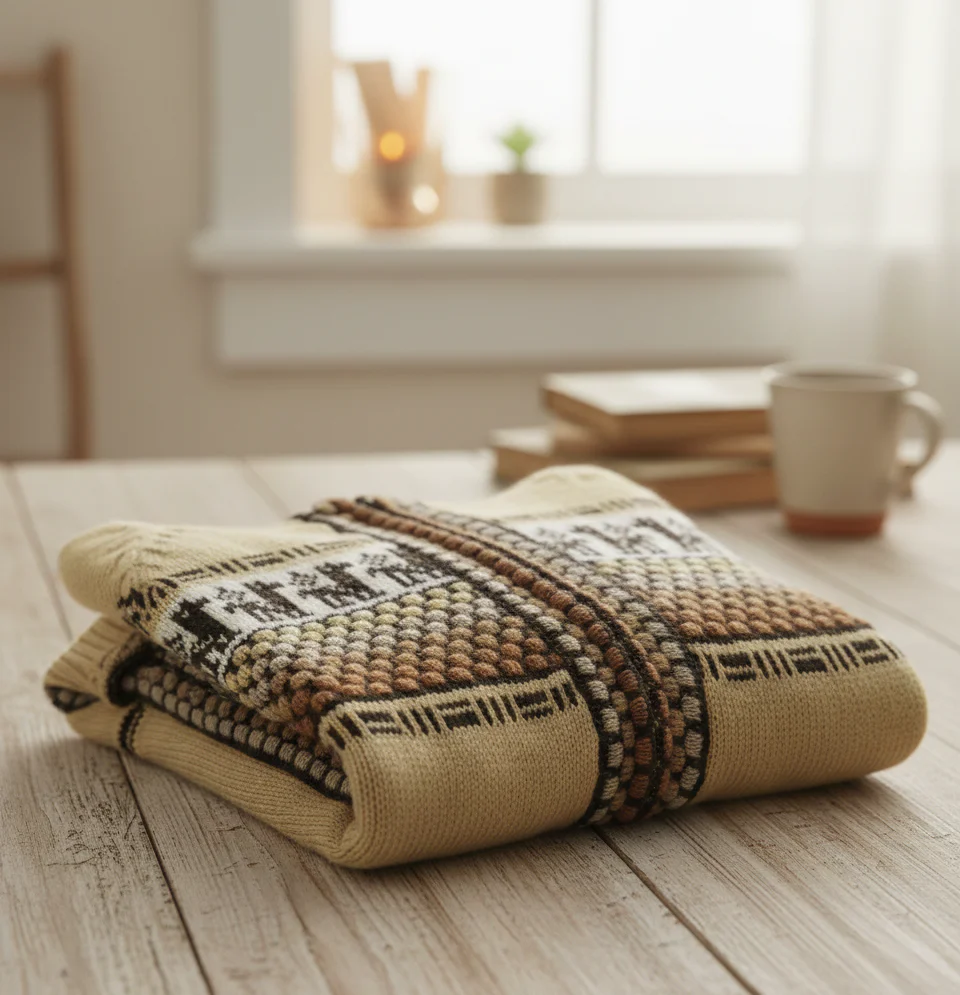 Fair Isle Alpaca Zip Up Hoodie for Women - Image 8