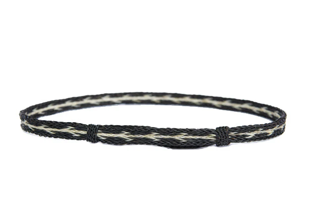 Cowboy Hat Band | Genuine Horsehair Band - Black - Image 3