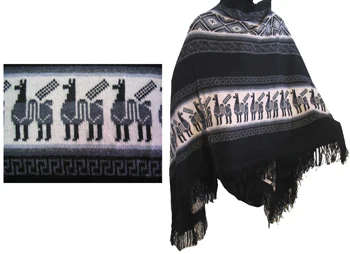 Gray Alpaca Shawl Open Poncho - Image 8