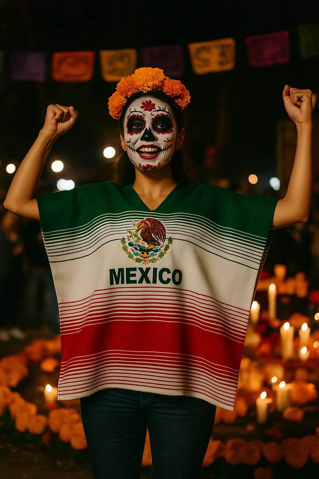 Mexican Flag Poncho - Image 3