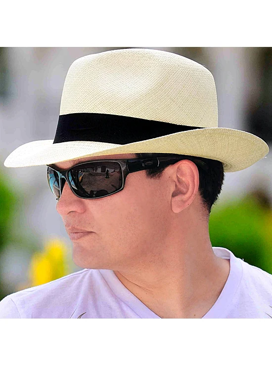 Natural Panama Hat - Borsalino Hat - Image 3
