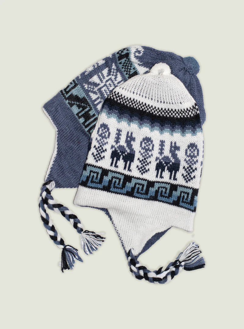 Reversible Blue Alpaca Hat - Image 7