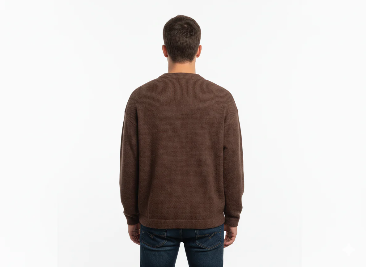 Unisex Alpaca Blend Sweater | Chocolate Brown - Image 5