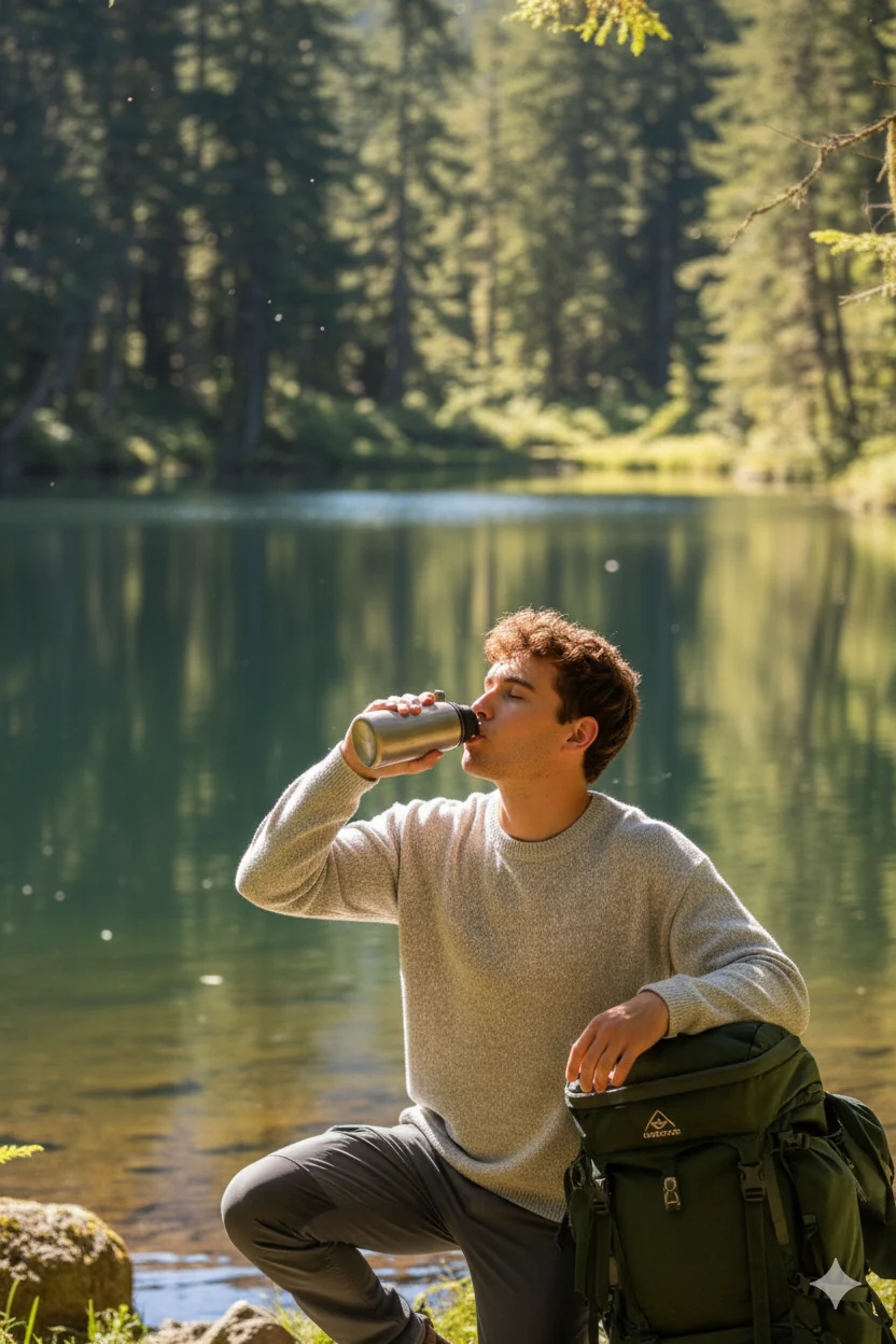 Unisex Alpaca Blend Sweater | Gray Melange - Image 3