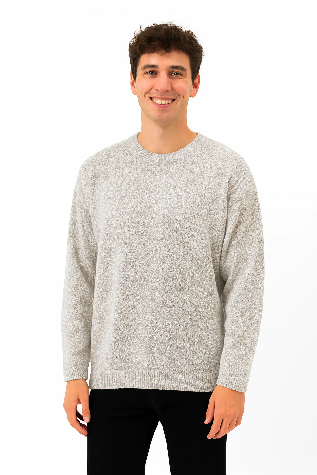 Unisex Alpaca Blend Sweater | Gray Melange - Image 4