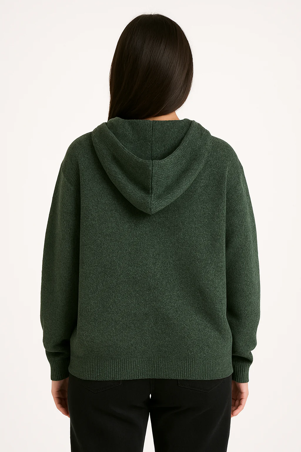 Unisex Alpaca Hoodie in Forest Green - Image 3