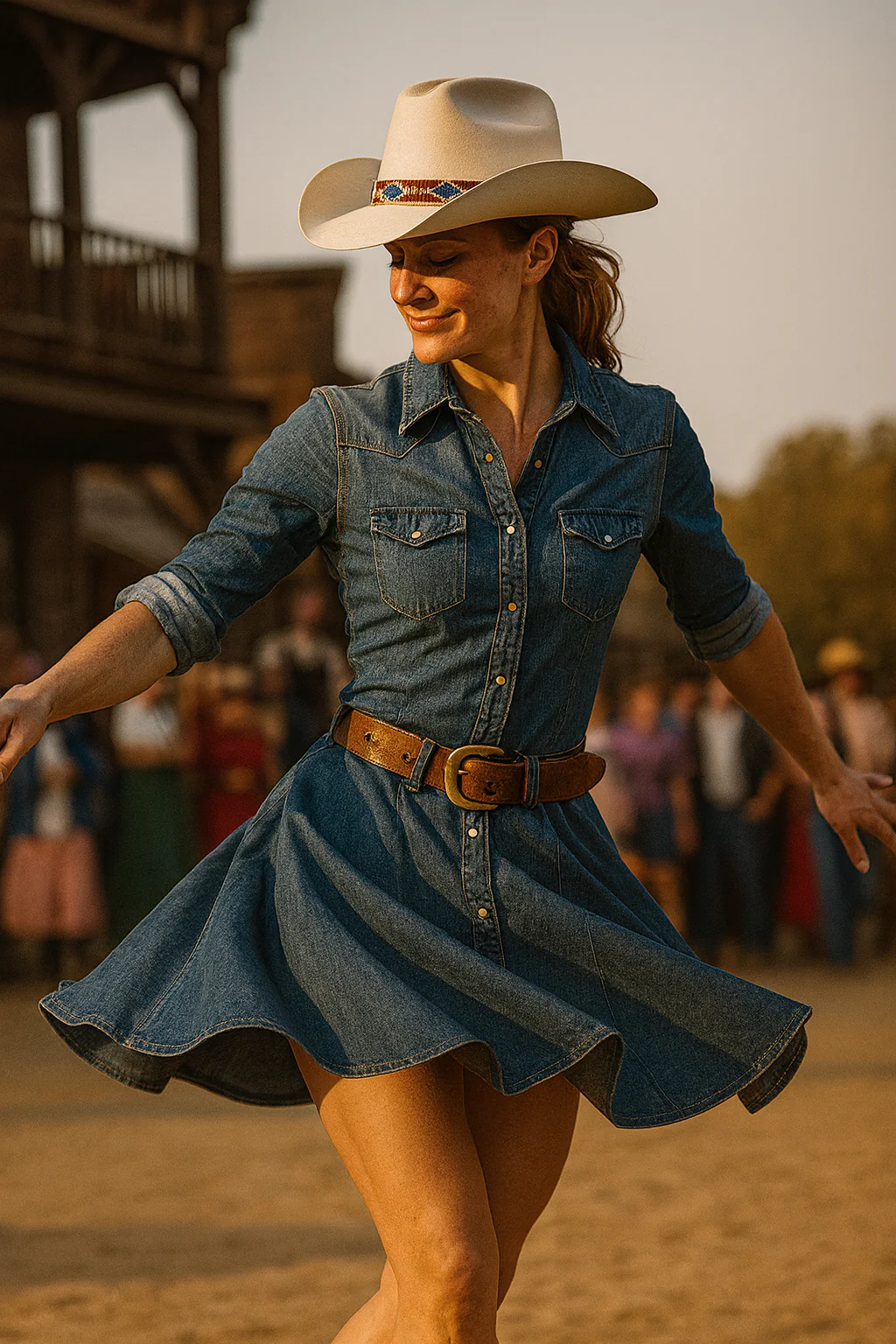 Western Beaded Hat Band | Brown & Blue Tribal Pattern - Image 3