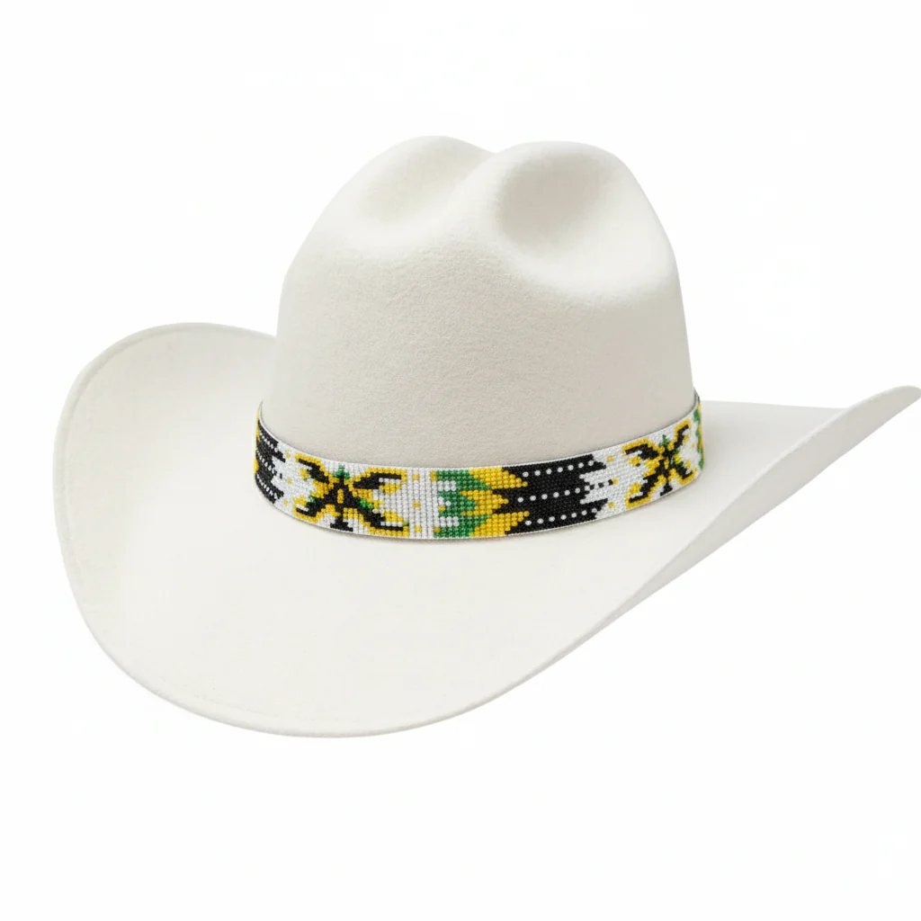 Western Beaded Hat Band with Eagle Motif - Image 5